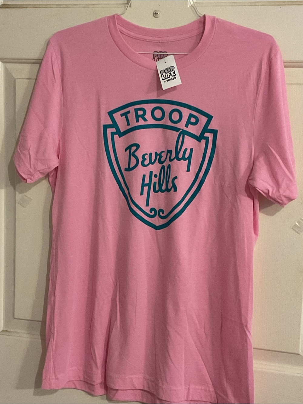 NWT/POP LIFE by WALLYS “TROOP BEVERLY HILLS”GRAPHIC T-SHIRT RETRO CULTURE SZ.L.